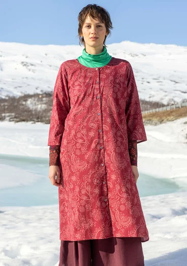 Robe "Denali" en coton biologique tissé - grenade