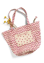 “Travel” organic cotton bag - pink begonia