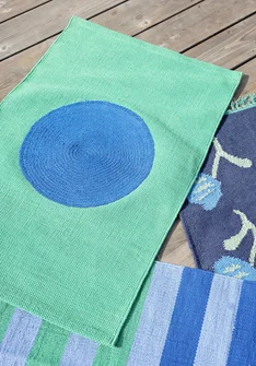 Petit tapis "Sun" en coton biologique - malachite