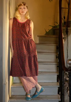 Robe "Papillon" en jersey de coton biologique - figue