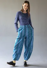 Geweven broek \"Bamboo\" van biologisch katoen - duifblauw