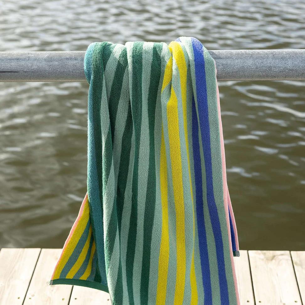 Suihkupyyhe "Sunset” ekopuuvillaa - vihreä merilasi