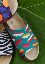 "Botswana"-korkkipohjasandaalit - vaalea itämaan vihreä