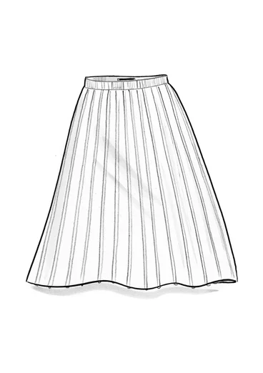 Knit skirt in organic/recycled cotton - grey melange/solid colour