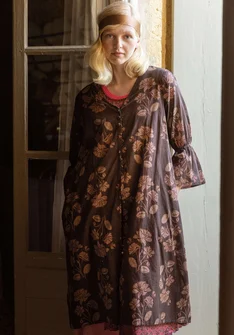Robe tissée "Meadow" en coton biologique - terre sombre