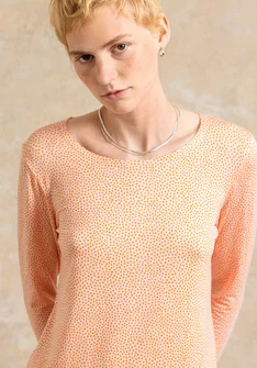 Trikoopusero ”Bianca” lyosellia/elastaania - vaalea puuteriroosa/kuviollinen