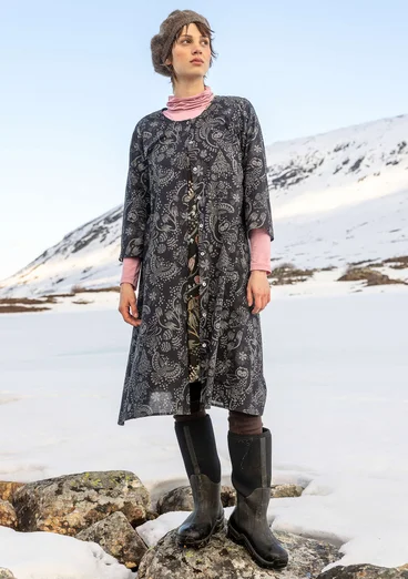 Robe "Denali" en coton biologique tissé - noir