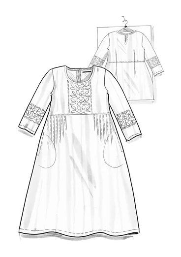 Robe "Melody" en tissu de coton biologique/soie - agave