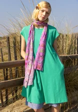 Tricot tuniek van biologisch katoen/linnen - lichtoriëntgroen