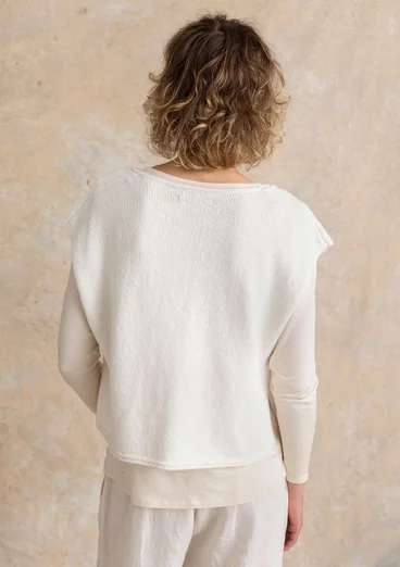 Neuleliivi ekologista/kierrätettyä puuvillaa - luonnonvaalea