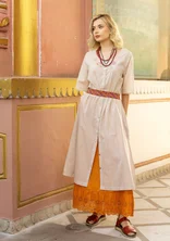 “Summer” woven organic cotton dress - oyster
