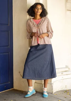 Kangaspusero "Juliette" viskoosia - vaalea persikka