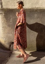 Geweven jurk "Flora Flow" van viscose - mauve/dessin