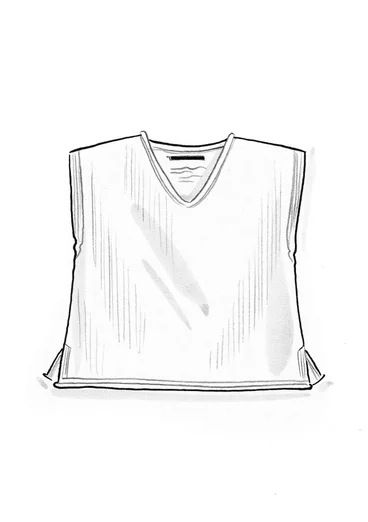 Neuleliivi ekologista/kierrätettyä puuvillaa - luonnonvaalea