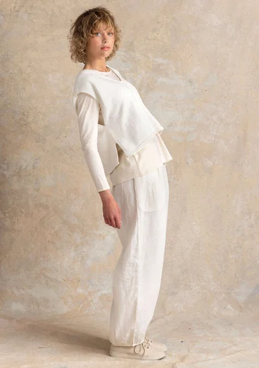 Neuleliivi ekologista/kierrätettyä puuvillaa - luonnonvaalea