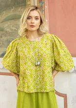 “Flower meadow” organic cotton blouse - kiwi