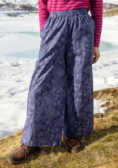 Pantalon "Denali" en coton biologique tissé - bleu nuit