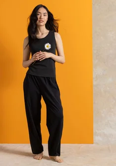 Jerseybukser i økologisk bomuld/elastan - sort