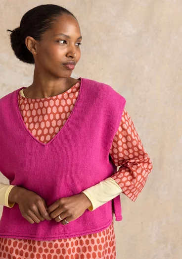 Neuleliivi ekologista/kierrätettyä puuvillaa - vaalea syklaami