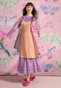 “Fjäril” woven organic cotton dress - dusky pink