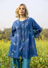 “Swirl” woven organic cotton tunic - porcelain blue