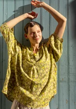 Geweven blouse "Flora Flow" van viscose - tijm/dessin