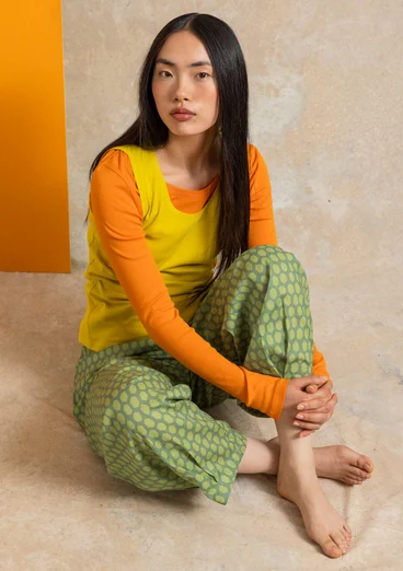 Trikootoppi ekopuuvillaa - sinapinkeltainen