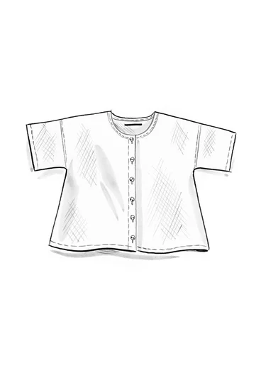 Vævet bluse "Vendela" i økologisk bomuld - cyklamen