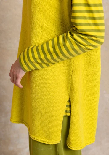 Neuleliivi ekologista/kierrätettyä puuvillaa - sinapinkeltainen