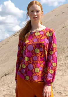 Top "Pink Moon" i lyocell/elastan - mörk hibiskus