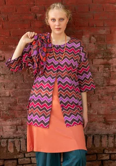 “Ping” blouse in organic cotton - dark aubergine