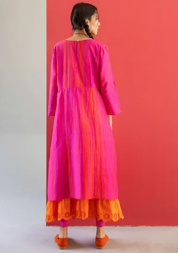 Robe "Melody" en tissu de coton biologique/soie - bégonia rose