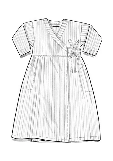 Vävd klänning ”Rose hip” i ekologisk bomull - indigogrön