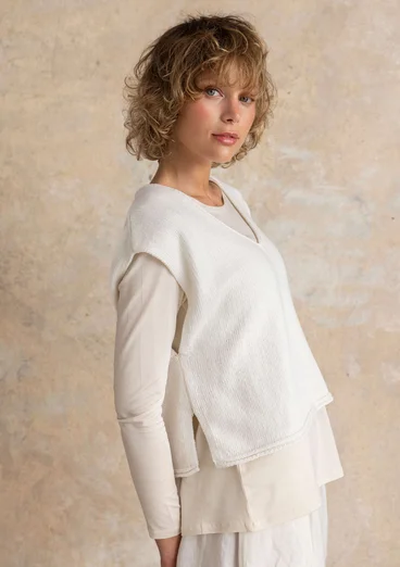 Neuleliivi ekologista/kierrätettyä puuvillaa - luonnonvaalea