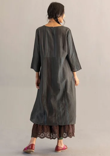 Robe "Melody" en tissu de coton biologique/soie - agave