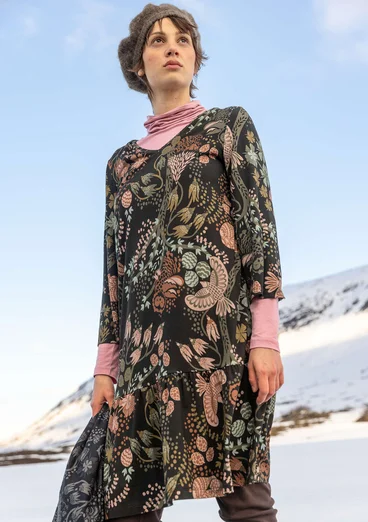 Robe "Yura" en jersey de lyocell biologique/élasthanne - noir