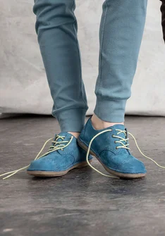Lace-up shoes in nubuck - verona green