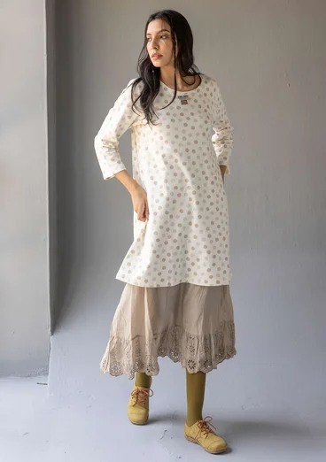 Tunique "Ton" en jersey de coton biologique - vanille