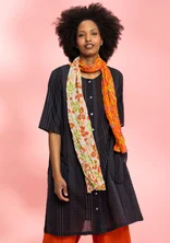 Robe unie en coton biologique tissé - noir