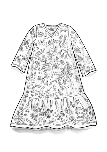 Robe "Yura" en jersey de lyocell biologique/élasthanne - aubergine