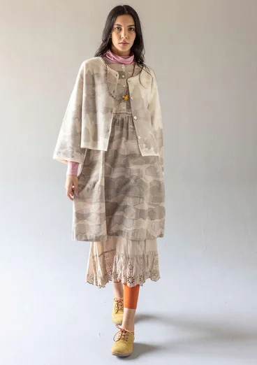 Robe "Alaska" en tissu de coton biologique/lin - taupe