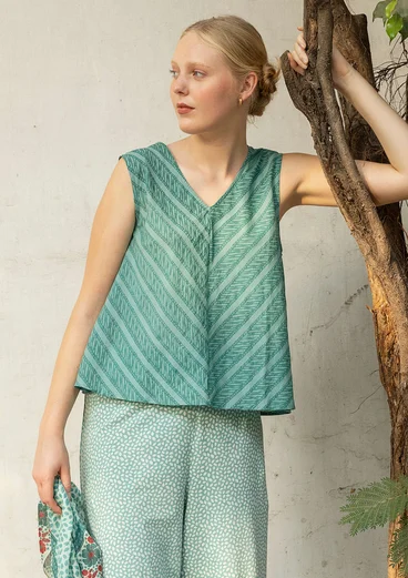“Eka” blouse in organic cotton - artemisia