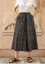 “Chamomile” woven organic cotton trousers - black