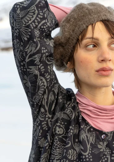 Robe "Denali" en coton biologique tissé - noir