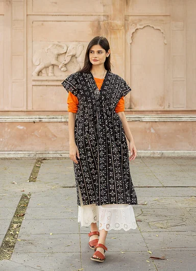 “Summer” woven dress in organic cotton