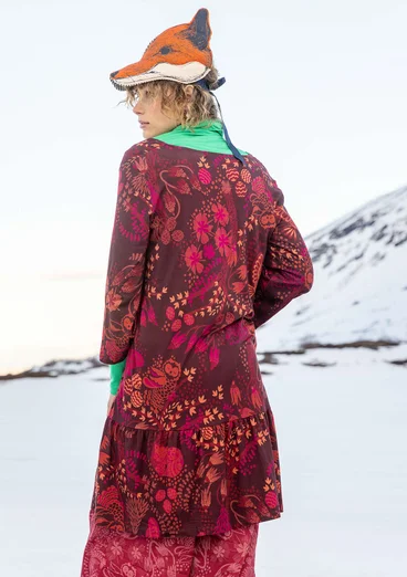 Robe "Yura" en jersey de lyocell biologique/élasthanne - aubergine