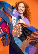 “Ariel” organic cotton scarf - black