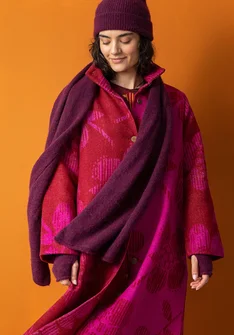 Écharpe en maille d’alpaga mélangé - aubergine/chiné