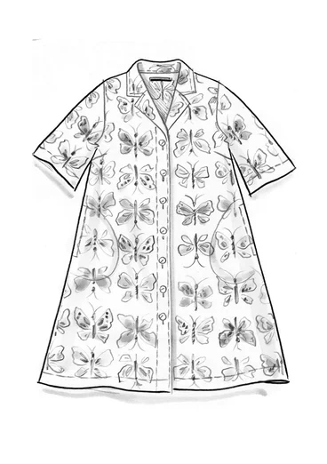 Kangasmekko "Fjäril" ekopuuvillaa - himmeä roosa