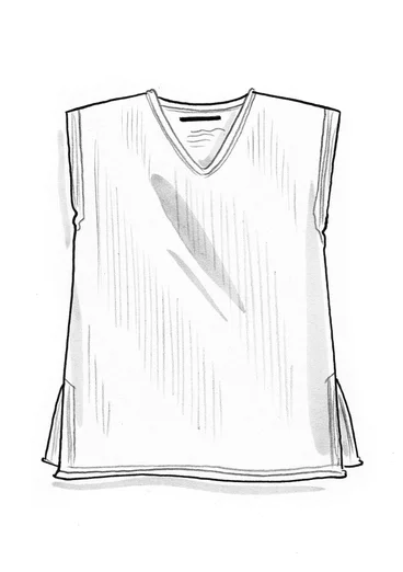 Neuleliivi ekologista/kierrätettyä puuvillaa - sinapinkeltainen